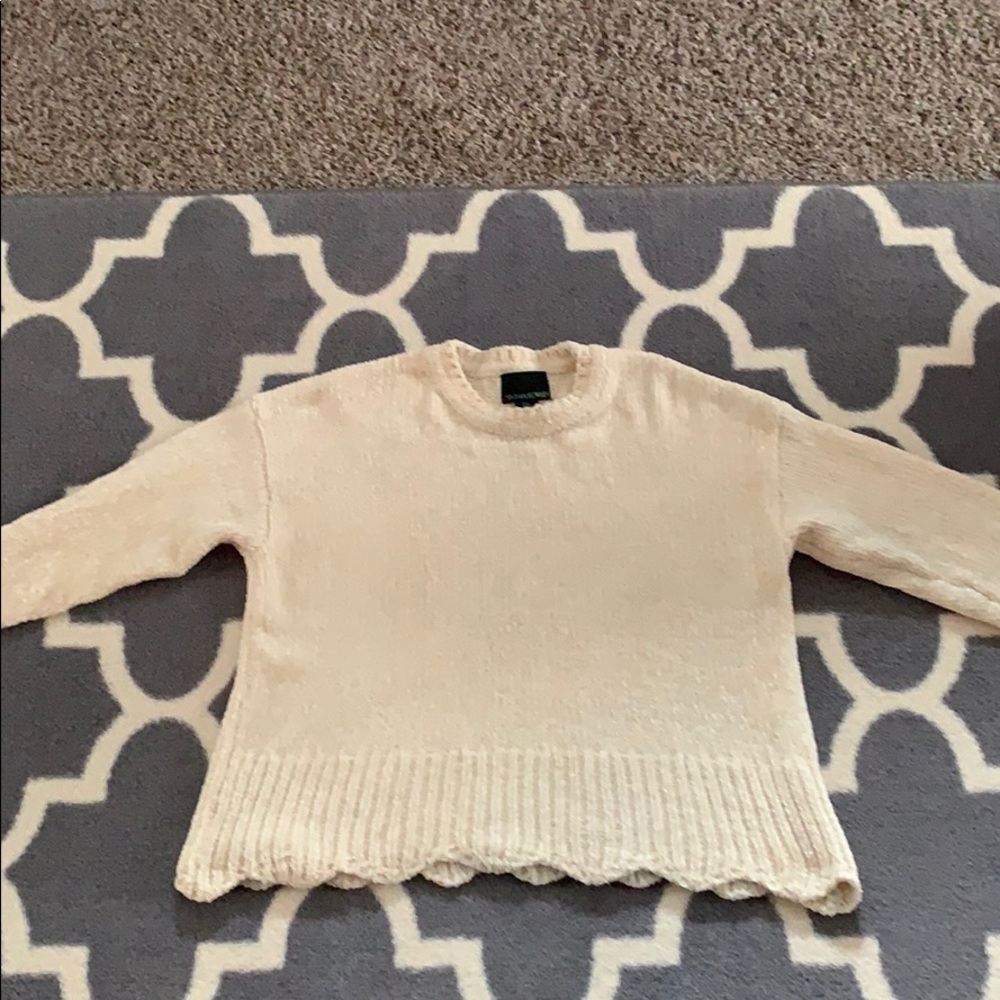 Chenille cream sweater.